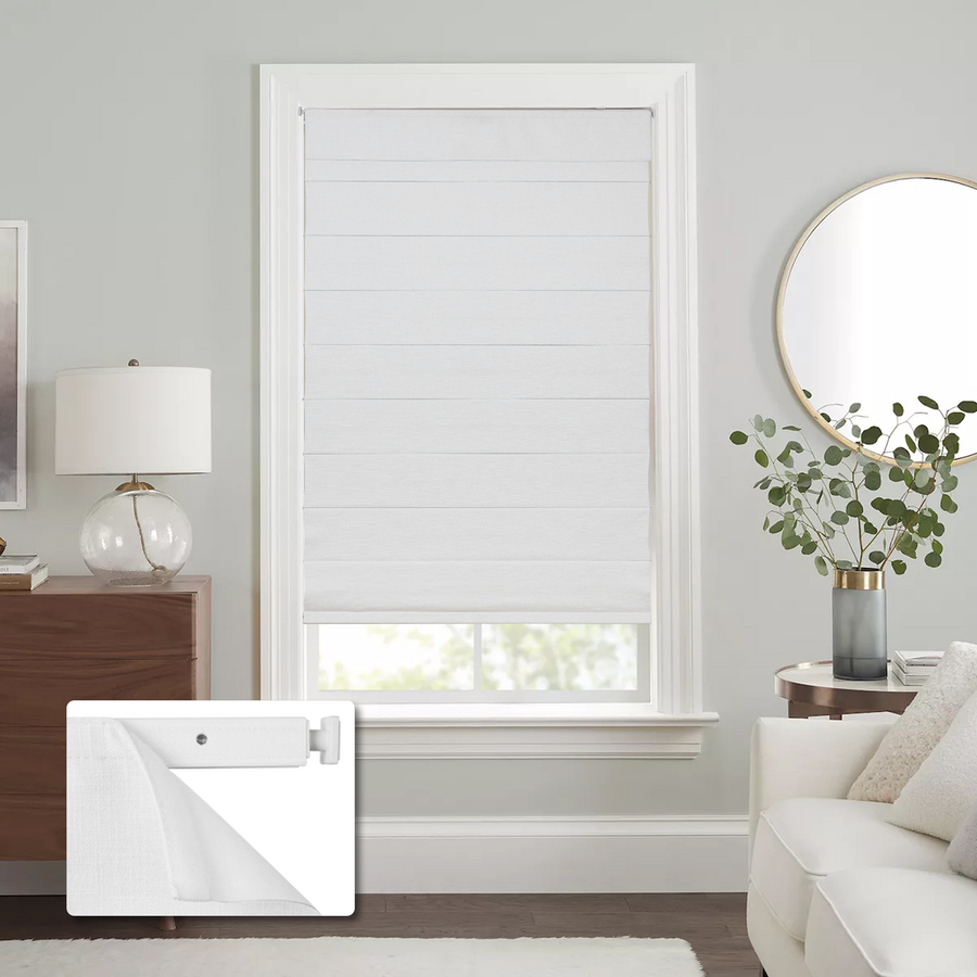 No-Drill Cordless Roman Shade