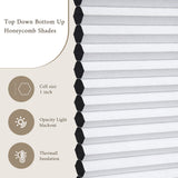 No-Drill Top Down Bottom Up (TDBU) Cordless Cellular Shades