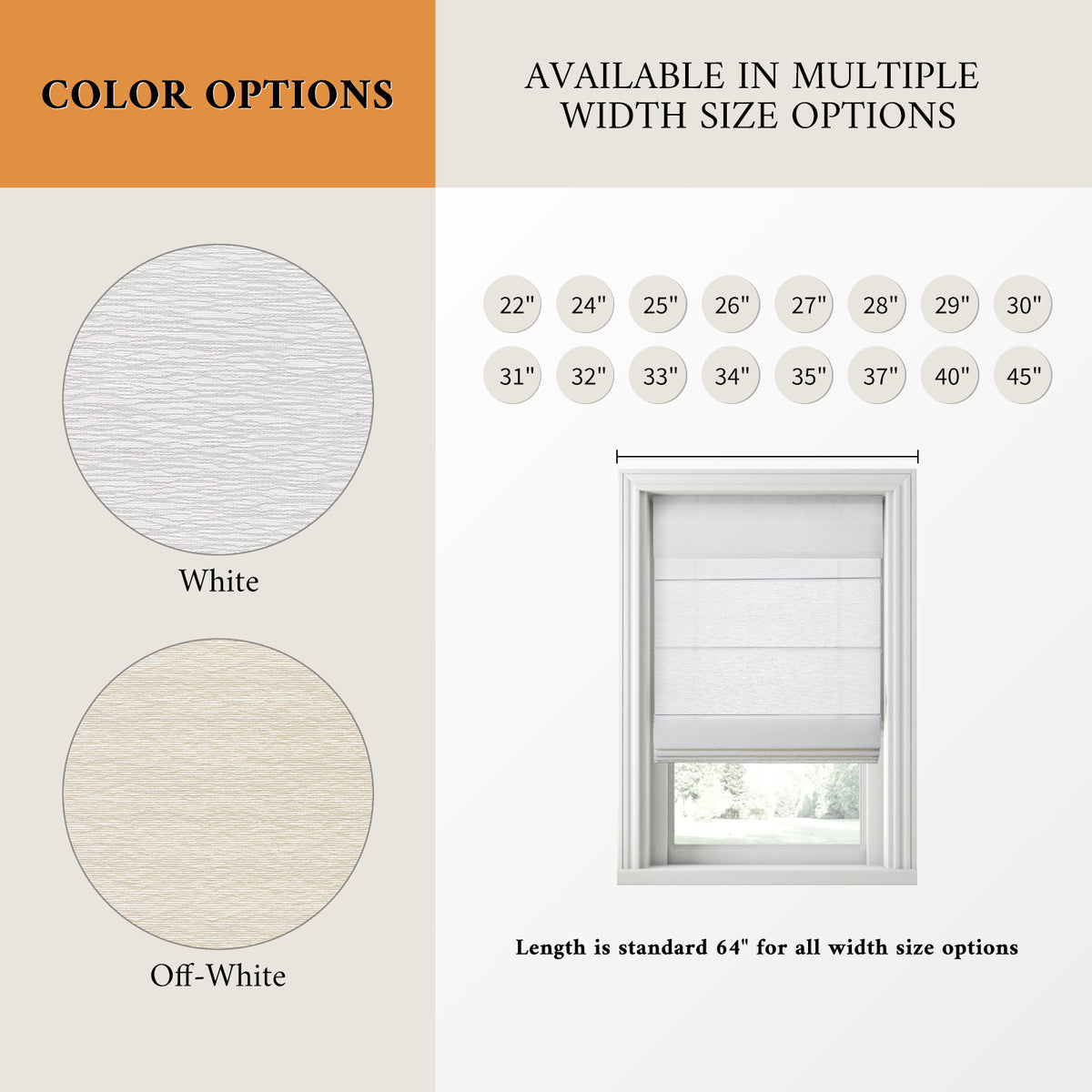 Cordless Roman Shades