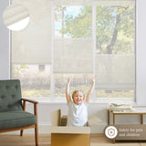 No-Drill Top Down Bottom Up (TDBU) Cordless Roman Shades