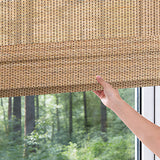 No-Drill Cordless Bamboo Roman Shade