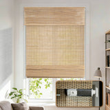 No-Drill Cordless Bamboo Roman Shade
