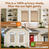 No-Drill Cordless Bamboo Roman Shade