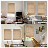 No-Drill Cordless Bamboo Roman Shade