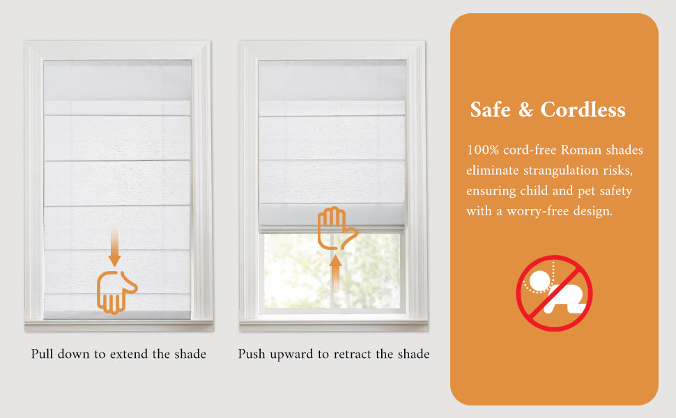 Cordless Roman Shades