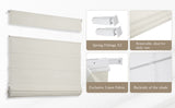 No-Drill Top Down Bottom Up (TDBU) Cordless Roman Shades