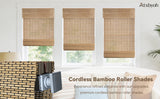 No-Drill Cordless Bamboo Roman Shade