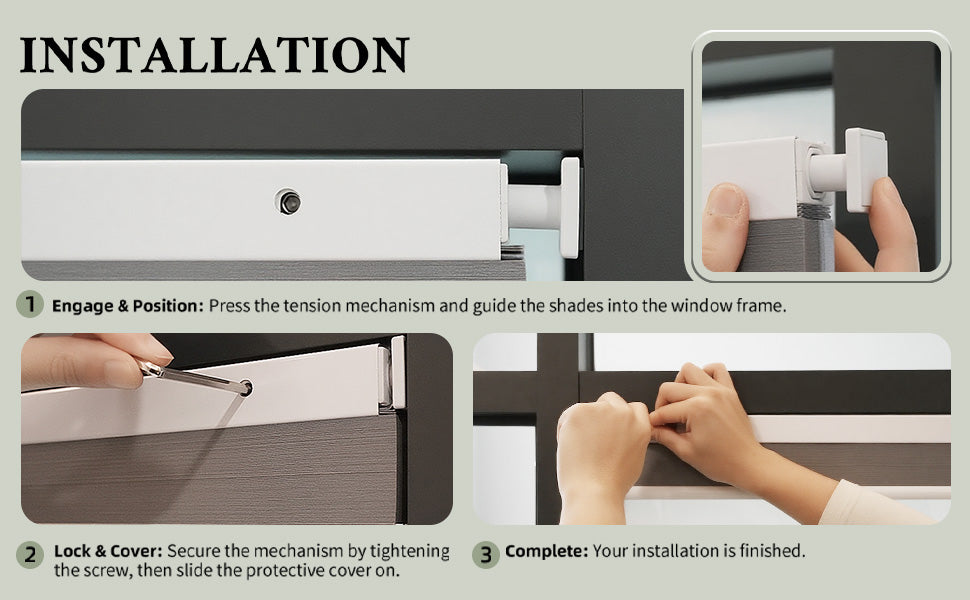 No-Drill Cordless Cellular Shades