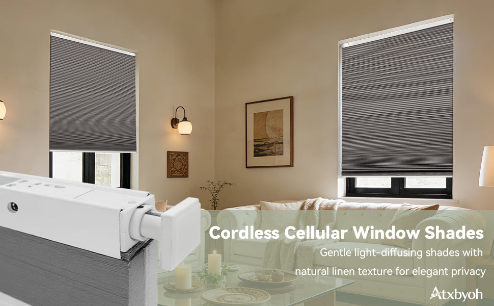 No-Drill Cordless Cellular Shades