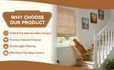 No-Drill Cordless Bamboo Roman Shade