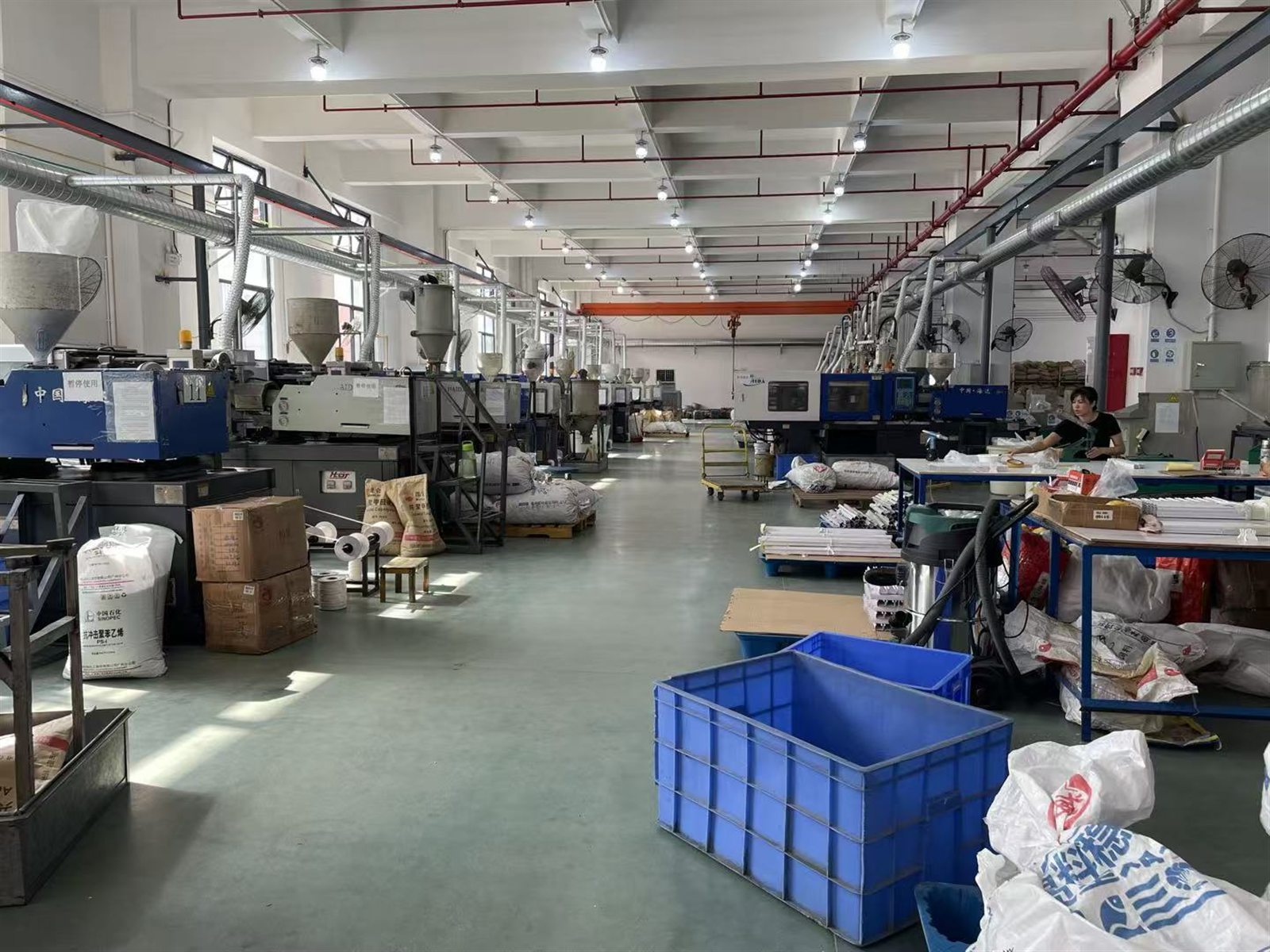 Components production equipment operating on the factory floor